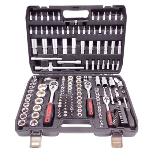 Galvučių ir įrankių rinkinys SILVERTOOLS SK-172-01, 172 vnt.