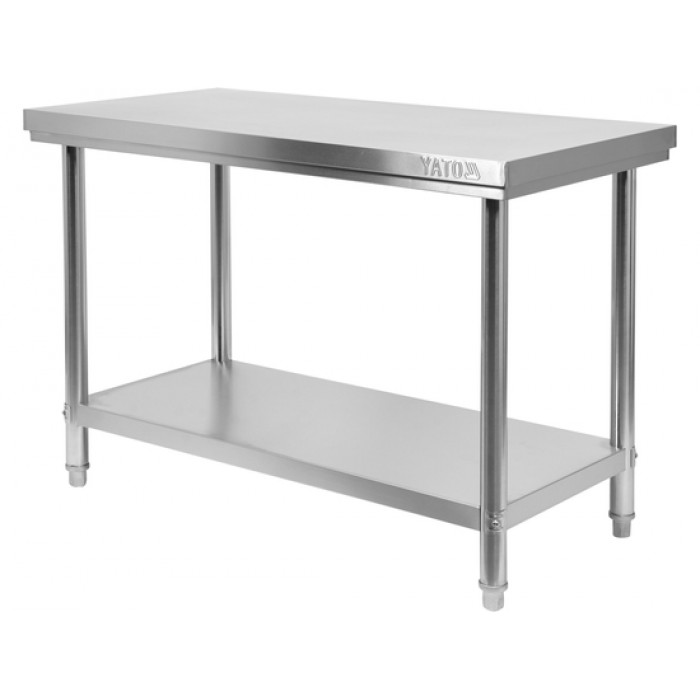 Nerūdijančio plieno darbo stalas su lentyna 1200 × 600 × 850 mm Nerūdijančio plieno darbo stalas su lentyna 1200 × 600 × 850 mm