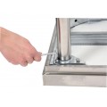 Nerūdijančio plieno darbo stalas su lentyna 1200 × 600 × 850 mm Nerūdijančio plieno darbo stalas su lentyna 1200 × 600 × 850 mm