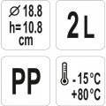 Indas maistui laikyti | 2L | YG-00511 Indas maistui laikyti | 2L | YG-00511